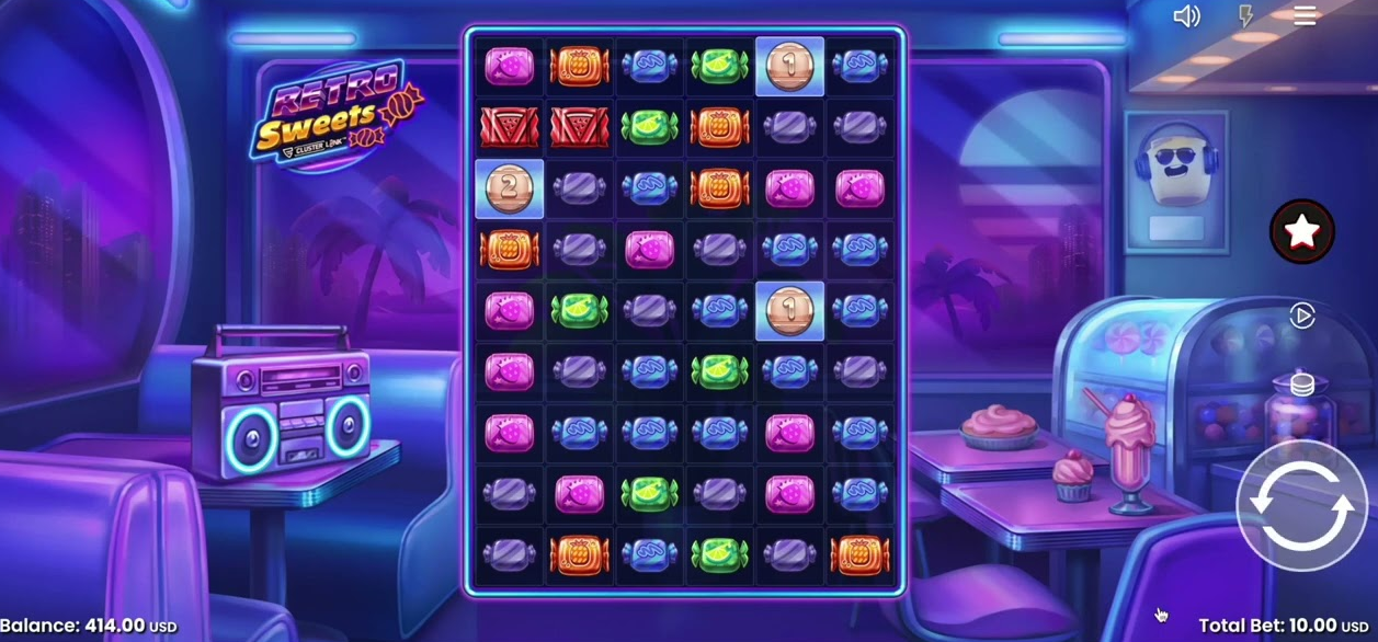 Retro Sweets — banner principal en VOdds Casino